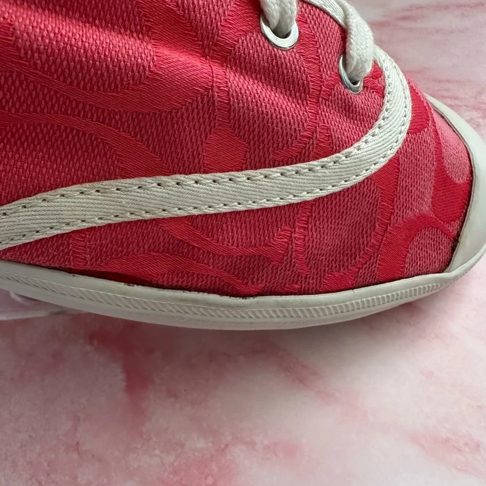 🩸Coach Bellamy Pink Signature C Sneakers - Size 9,5B🩸 - Picture 6 of 16